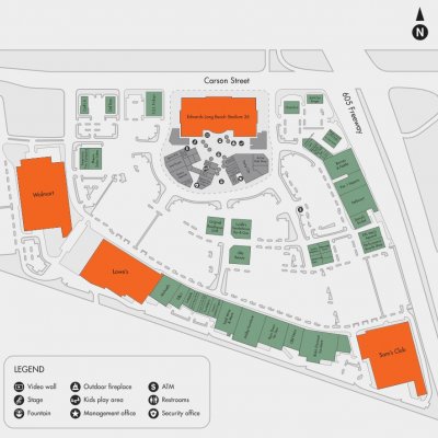 Long Beach Towne Center plan - map of store locations
