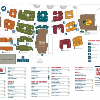 Louisiana Boardwalk Outlets plan - map of store locations