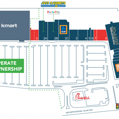 MacArthur Towne Centre plan - map of store locations