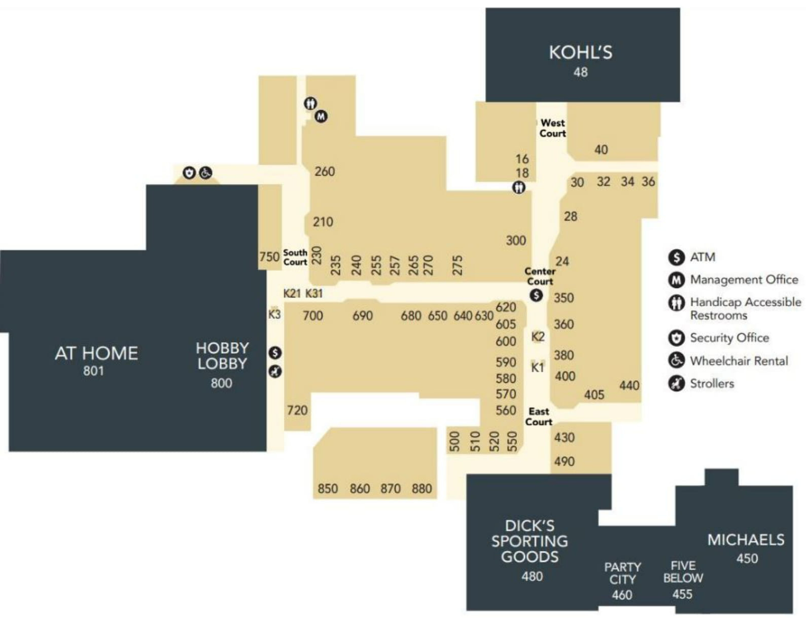 Mall (56 stores) shopping in Roseville, Michigan MI 48066