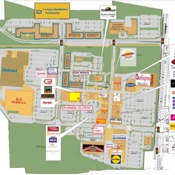 Main Street at Exton plan - map of store locations