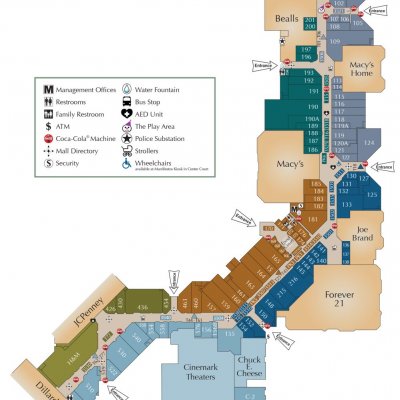 Mall del Norte plan - map of store locations