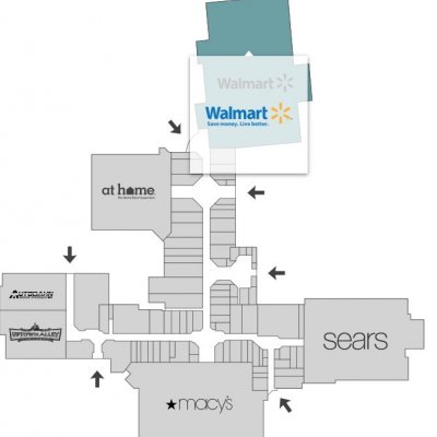 Manassas Mall plan - map of store locations
