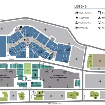 Manhattan Village plan - map of store locations