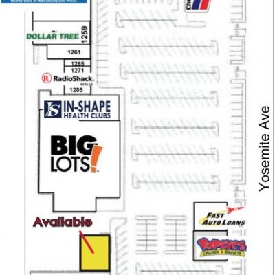 Manteca Marketplace plan - map of store locations