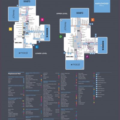 Maplewood Mall plan - map of store locations