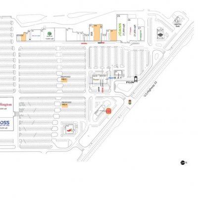Market Centre plan - map of store locations