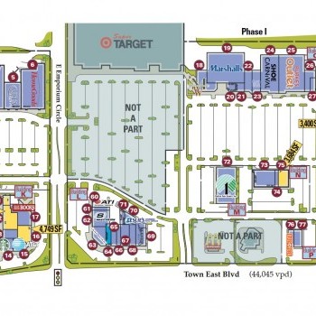 Market East Shopping Center plan - map of store locations