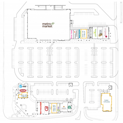 Market Place at Pabst Farms plan - map of store locations