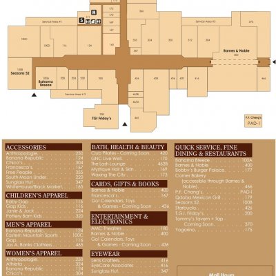 MarketFair plan - map of store locations