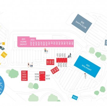 Marketplace at Augusta plan - map of store locations