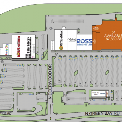 Marketplace of Brown Deer plan - map of store locations