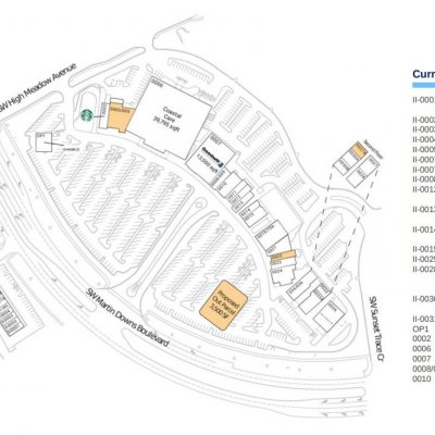Martin Downs Village Center plan - map of store locations