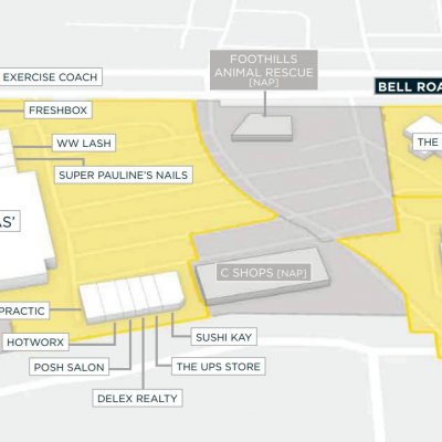 McDowell Mountain Marketplace plan - map of store locations
