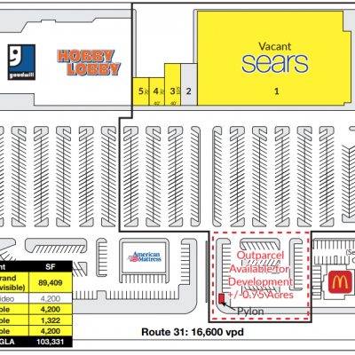 McHenry Commons plan - map of store locations