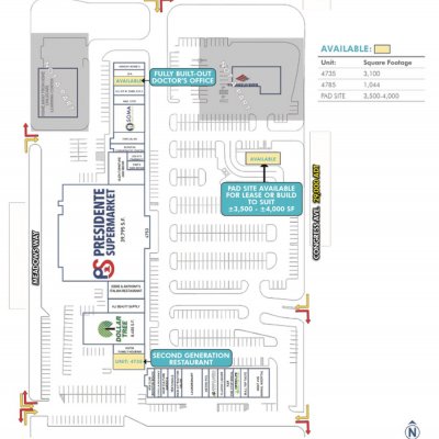Meadows Square plan - map of store locations