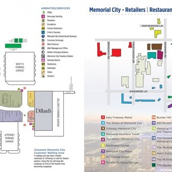 Memorial City Mall plan - map of store locations