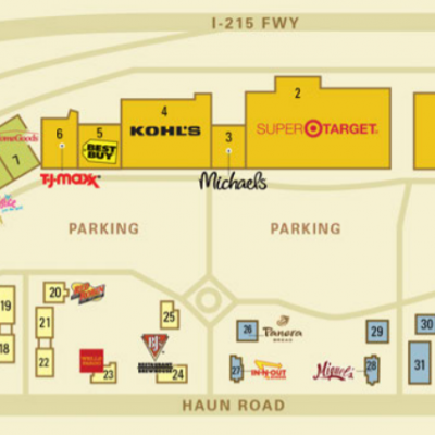 Menifee Countryside Marketplace plan - map of store locations