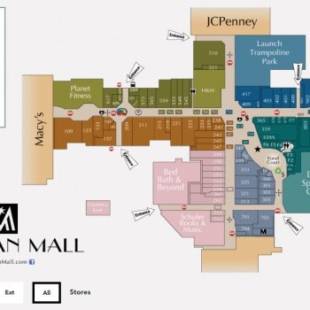 Meridian Mall plan - map of store locations