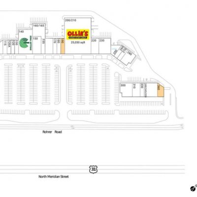 Meridian Village plan - map of store locations