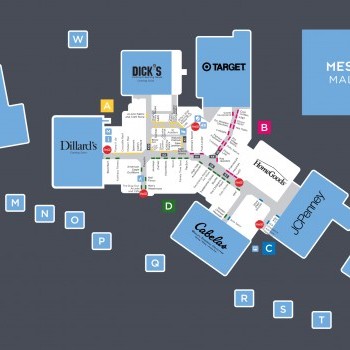 Mesa Mall plan - map of store locations