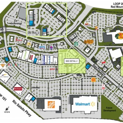 Mesa Riverview plan - map of store locations