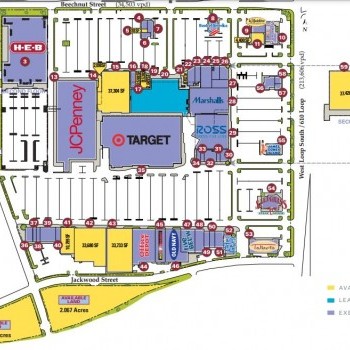 Meyerland Plaza plan - map of store locations
