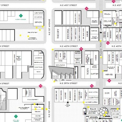 Miami Design District plan - map of store locations