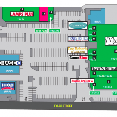 Michael's Plaza plan - map of store locations