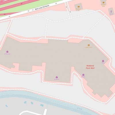 Midland Park Mall plan - map of store locations