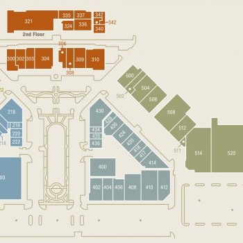 Midtown Village Mall plan - map of store locations