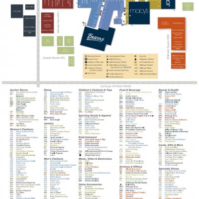 Millcreek Mall plan - map of store locations