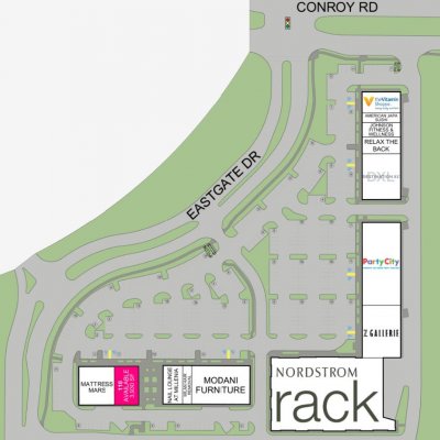 Millenia Crossing plan - map of store locations