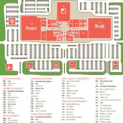 Monroe Crossing Mall plan - map of store locations