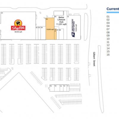 Monroe Plaza plan - map of store locations