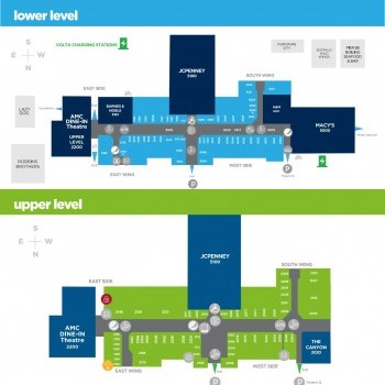 Montclair Plaza plan - map of store locations