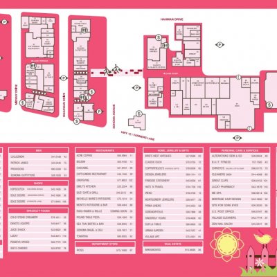 Montgomery Village Shopping Center plan - map of store locations