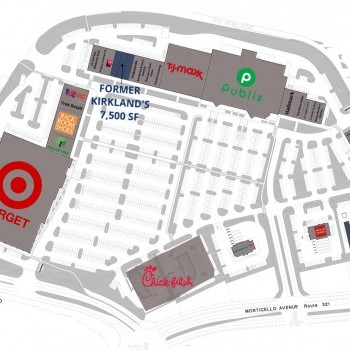 Monticello Marketplace plan - map of store locations
