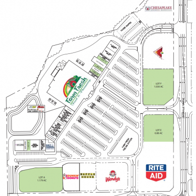 Mt. Pleasant Marketplace plan - map of store locations