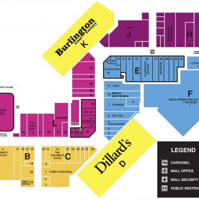 Music City Mall plan - map of store locations