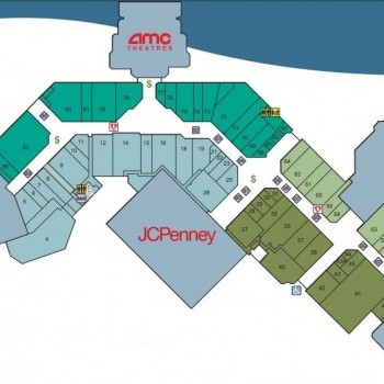 Myrtle Beach Mall plan - map of store locations