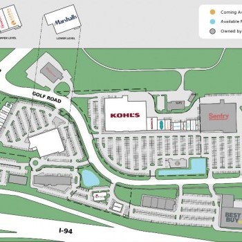 Nagawaukee Shopping Center plan - map of store locations