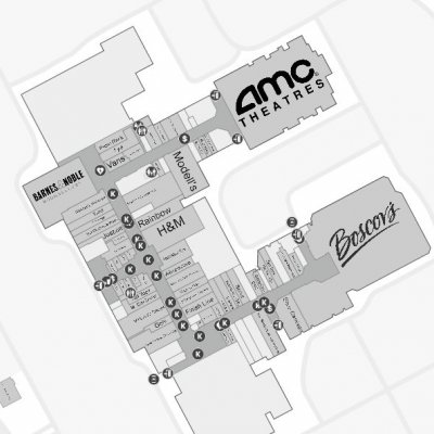 Neshaminy Mall plan - map of store locations