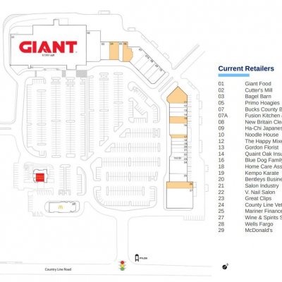New Britain Village Square plan - map of store locations