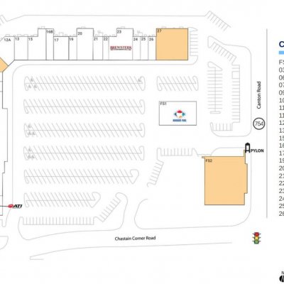 New Chastain Corners plan - map of store locations