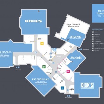 New Towne Mall plan - map of store locations