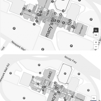 NewPark Mall plan - map of store locations