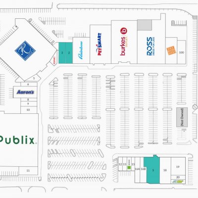 North Augusta Plaza plan - map of store locations