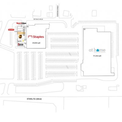 North Dixie Plaza plan - map of store locations