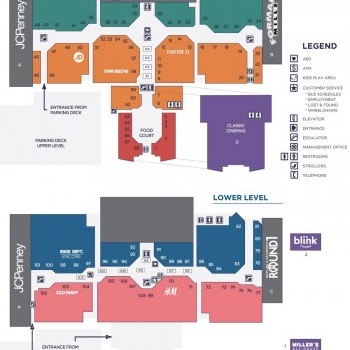 North Riverside Park Mall plan - map of store locations